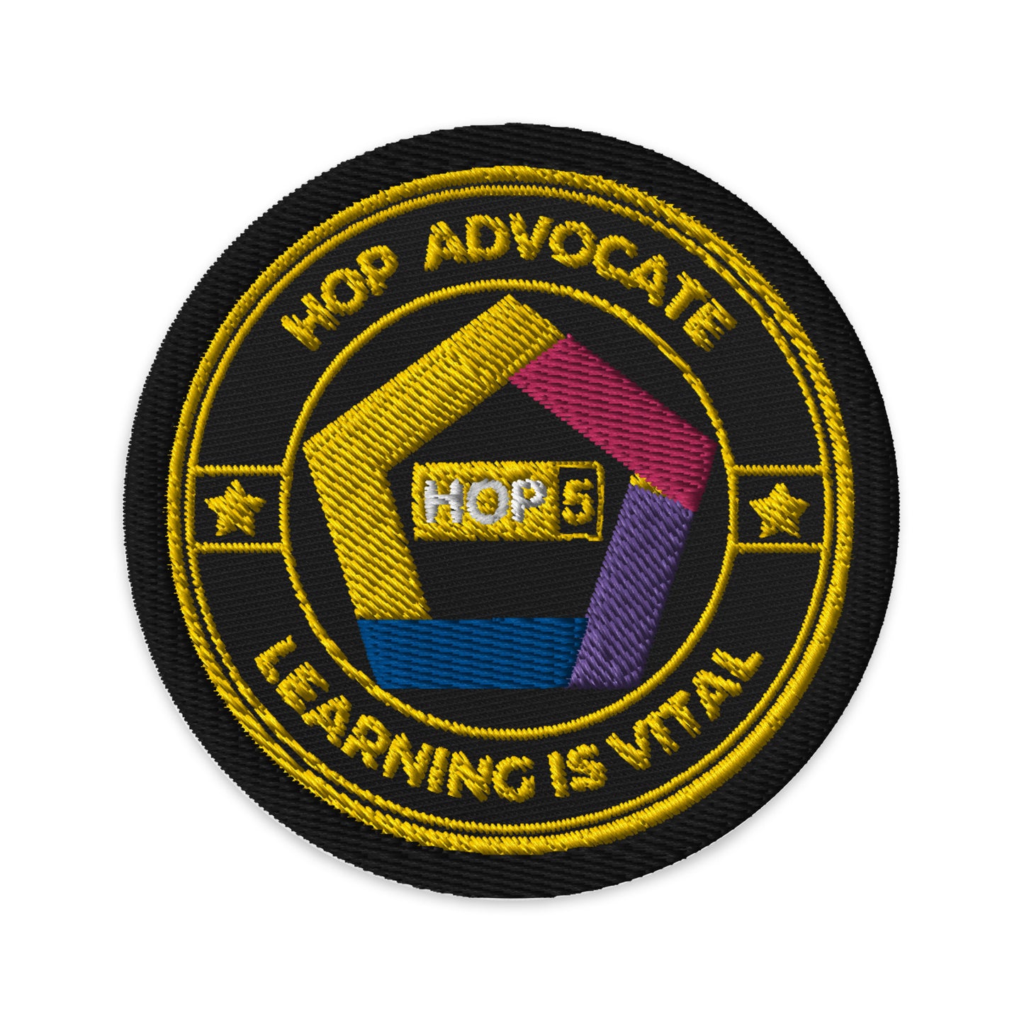 HOP Advocate Embroidered Patch - symbolizing a calling to elevate safety and innovation. - Item No. 377-88