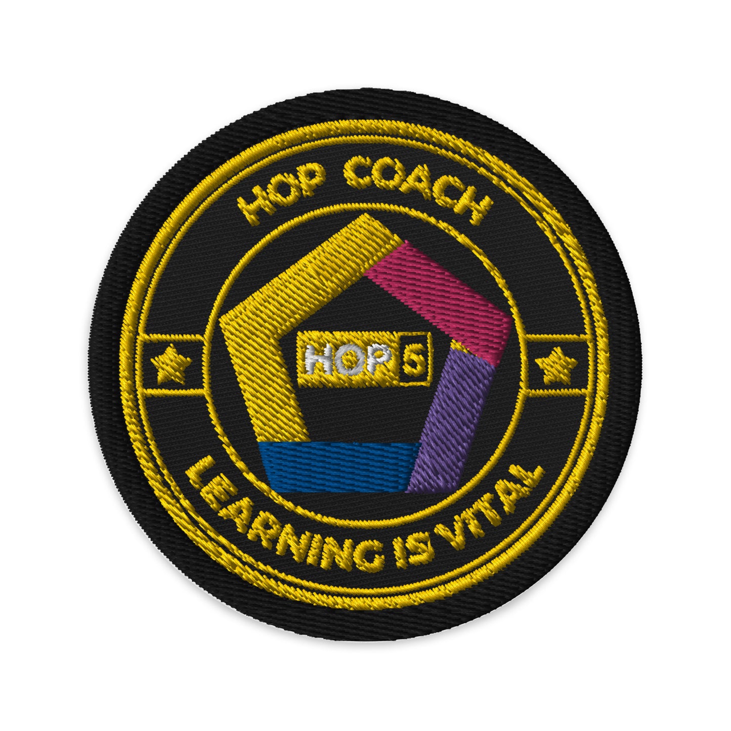 HOP Coach Embroidered Patch - symbolizing strength, resilient, and always ready for the next challenge.  Item No. 455-88