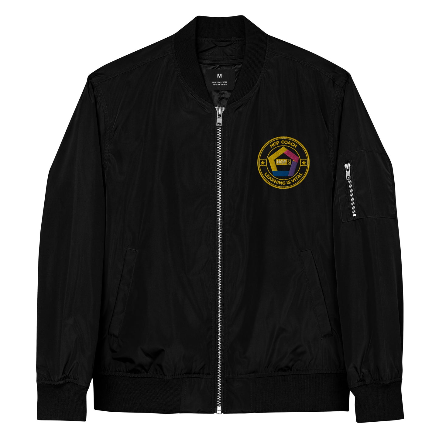 HOP Coach - Unisex Bomber Jacket - guiding teams through the complexities of human performance like an adventurer charting unknown territory. Item No. 655-99