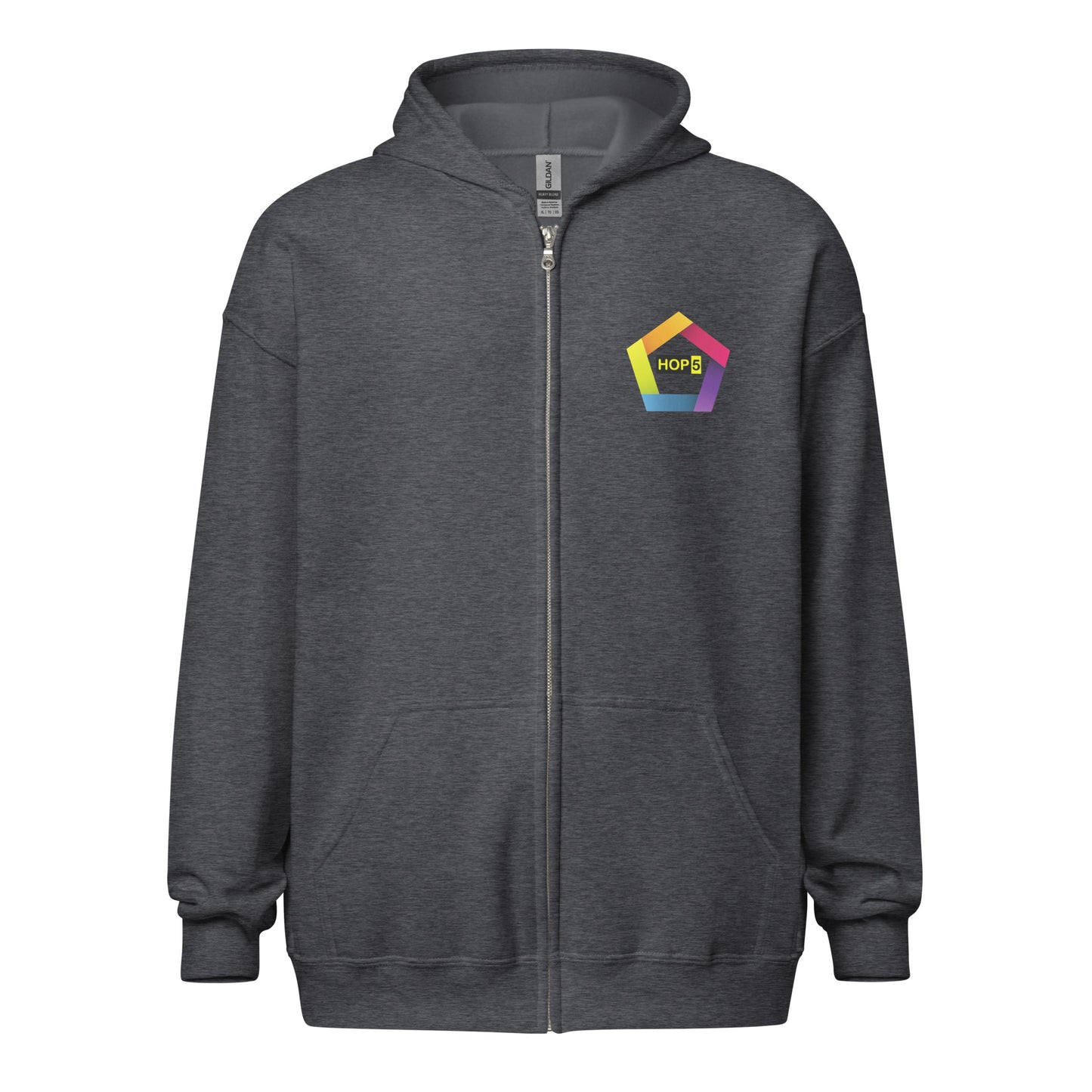 HOP Unisex heavy blend zip hoodie - a symbol of adaptability and forward thinking. Item No. 347-88