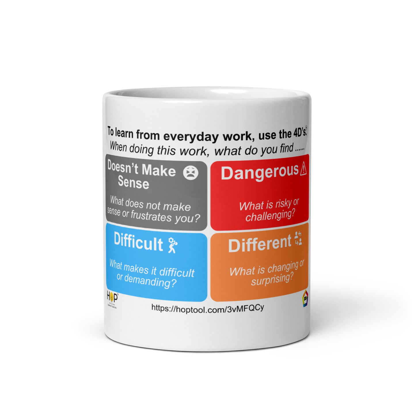 4D White Glossy Mug (Doesn't Make Sense) - the symbol of everyday challenges in ceremic form. Item No. 5677-2WM