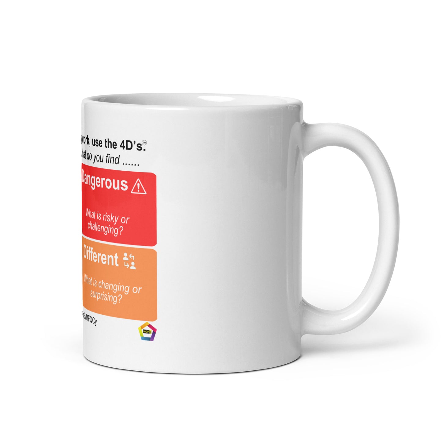 4D White Glossy Mug (Doesn't Make Sense) - the symbol of everyday challenges in ceremic form. Item No. 5677-2WM